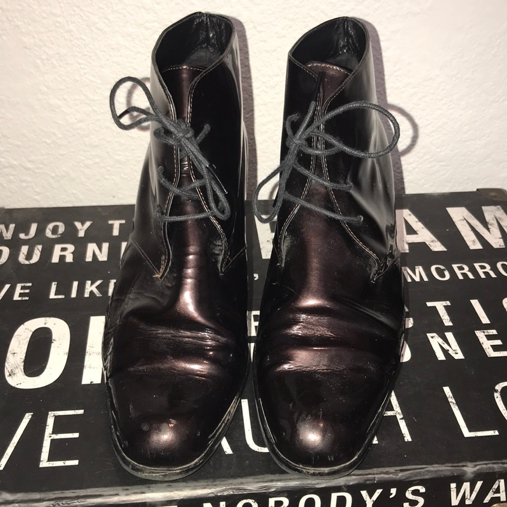 Italian Patent Leather Booties